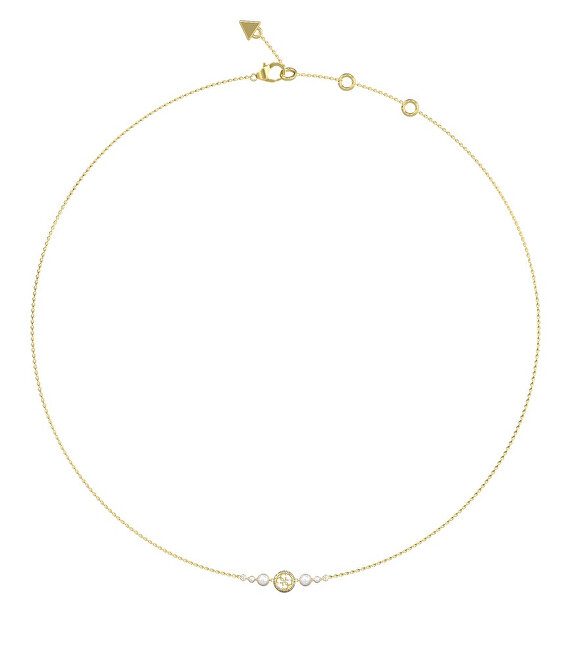 Guess Elegantní pozlacený náhrdelník Tiny Pearly JUBN05519JWYGT/U