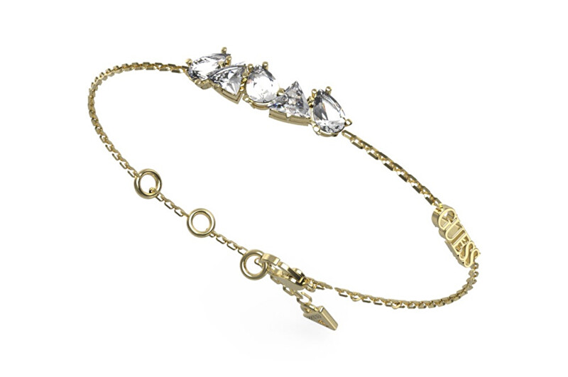 Guess Elegantní pozlacený náramek se zirkony Wonderlights JUBB04405JWYG