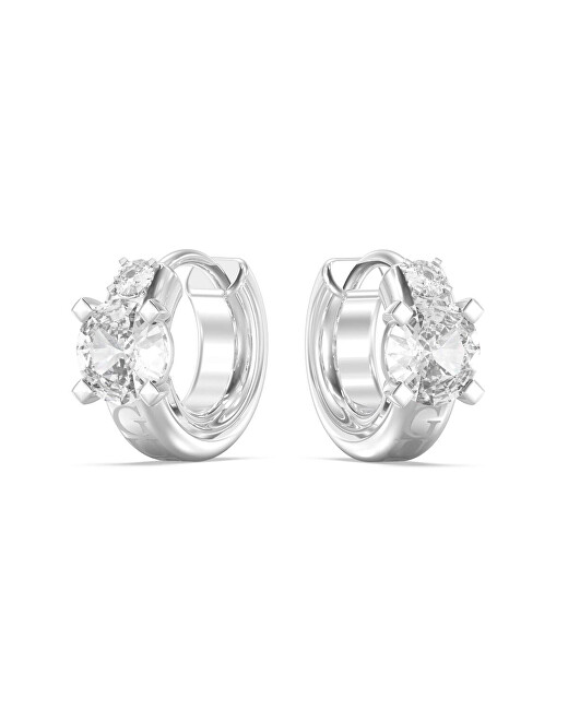 Guess Kruhové náušnice se zirkony Piercing Studio JUBE06270JWRHT/U