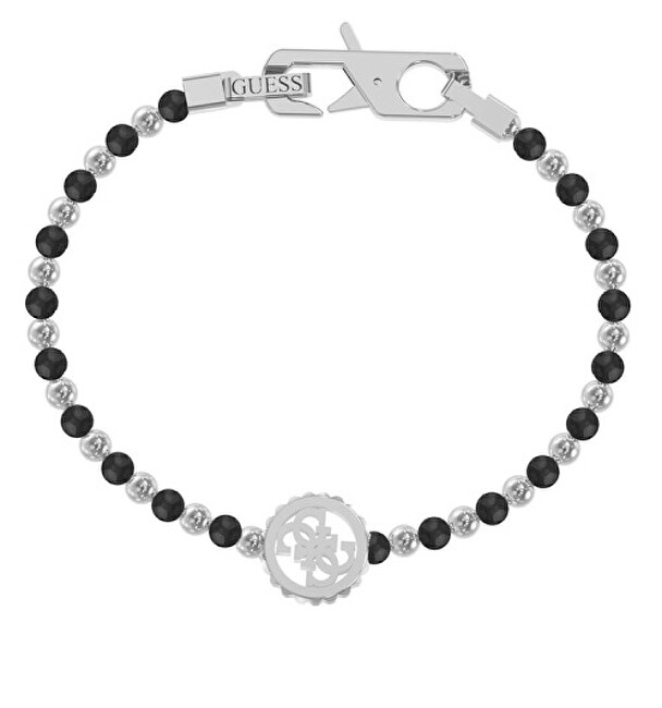 Guess Moderní ocelový náramek s onyxem Log-in JUMB03037JWSTBK