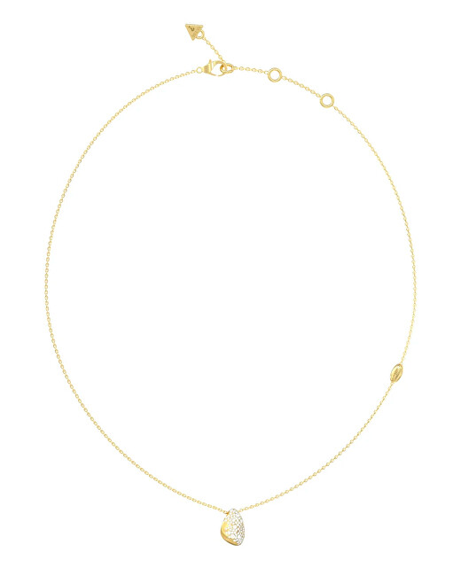 Guess Moderný pozlátený náhrdelník Moon Drops JUBN06252JWYGT/U číra, zlatá