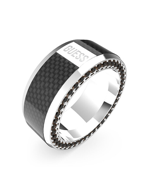 Guess Módní prsten s krystaly Racer Tag JUMR04041JWSTBK