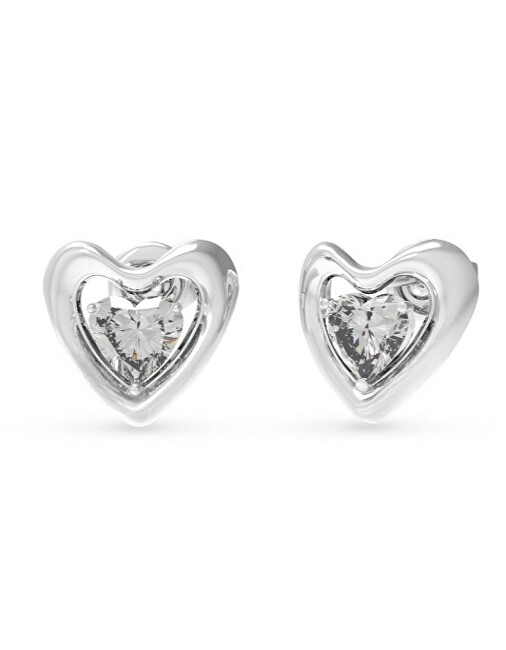 Guess Nádherné ocelové náušnice Srdíčka Beloved JUBE05024JWRHT/U
