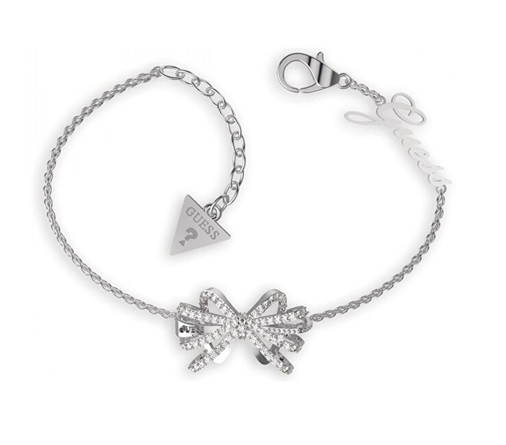 Guess Něžný ocelový náramek se zirkony A-Bow You JUBB01327JWRH