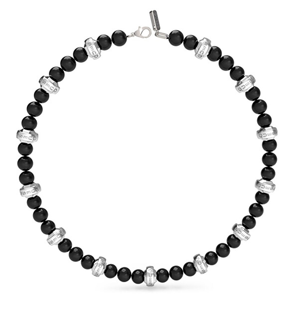 Guess Pánský korálkový náhrdelník Edgy Styles JUMN04056JWSTBKT/U