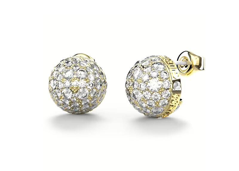 Guess Pozlacené náušnice se zirkony Calypso JUBE04457JWYGT-U
