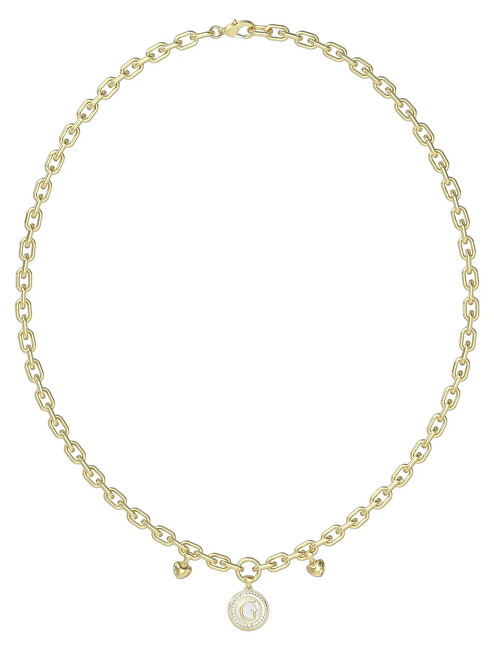 Guess Pozlacený náhrdelník s perletí G Talisman JUBN06196JWYGT/U