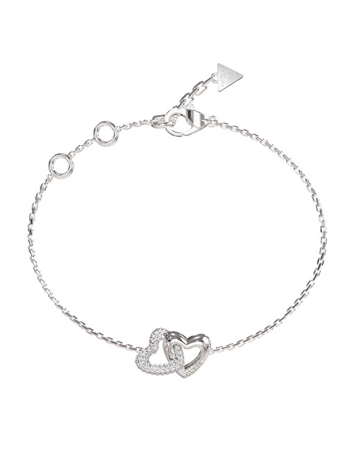 Guess Romantický náramek Propojené srdce Beloved JUBB06014JWRH