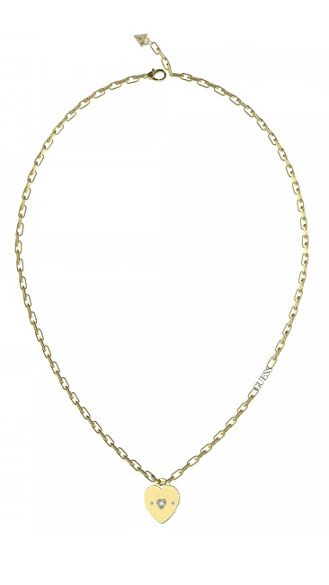 Guess Pozlacený náhrdelník Guess Amore JUBN05060JWYGT/U