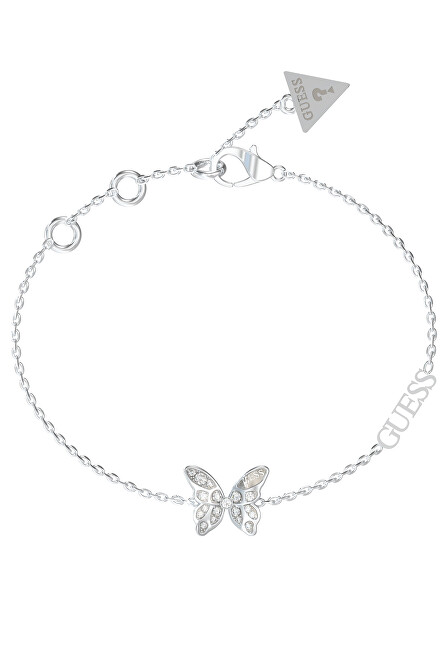 Guess Slušivý ocelový náramek s motýlkem Chrysalis JUBB04110JWRH