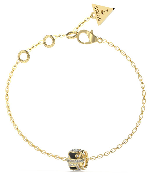 Guess Slušivý pozlacený náramek s krystaly Fabulous Me JUBB05192JWYGBK
