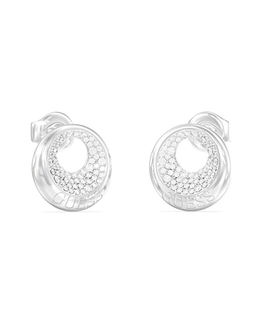 Guess Třpytivé náušnice s krystaly Moon Drops JUBE06247JWRHT/U