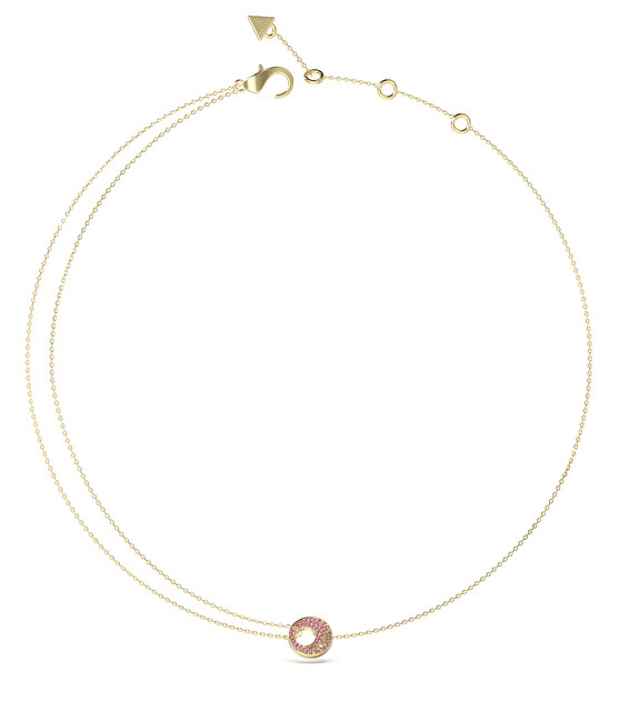 Guess Stylový pozlacený náhrdelník Blooming Summer JUBN05226JWYGPKT/U