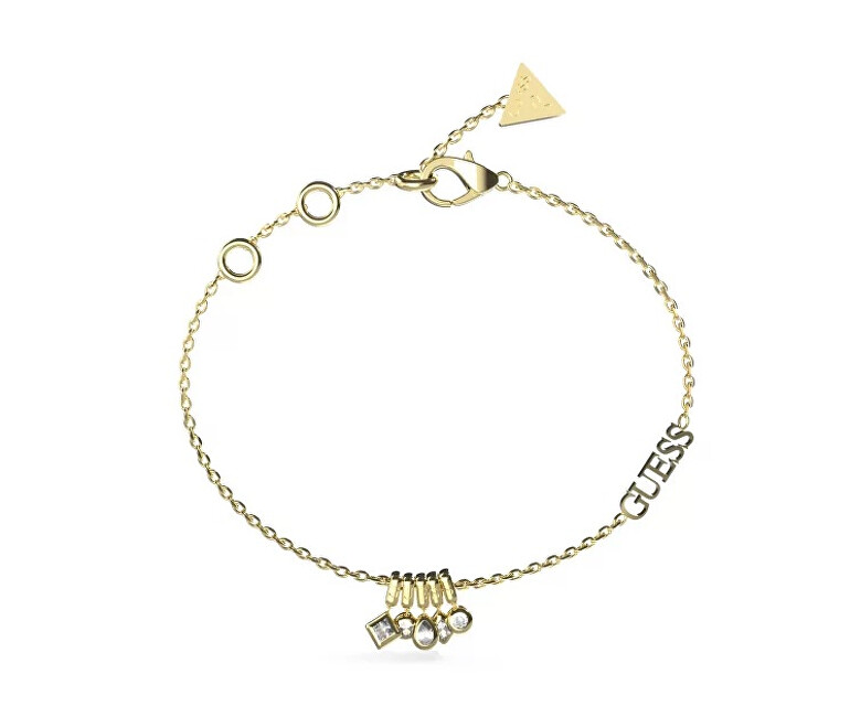 Guess Stylový pozlacený náramek s přívěsky Tiny Dancer JUBB04647JWYG