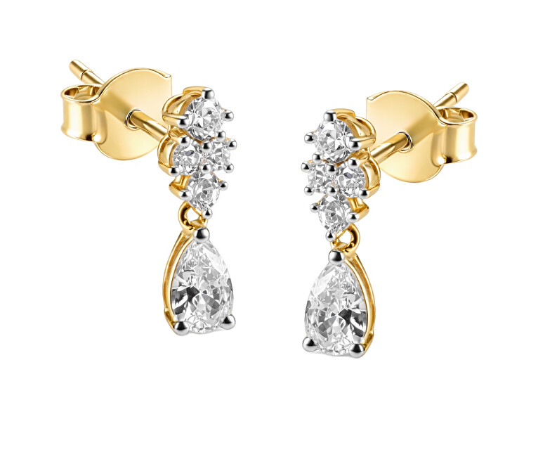 Guess Visací pozlacené náušnice Jardin JSBE04492JWYGT/U