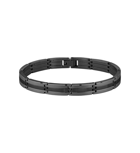 Hugo Boss Černý ocelový náramek pro muže Brooks 1580804