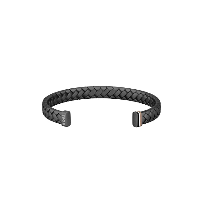Hugo Boss Černý pevný náramek pro muže 1580673