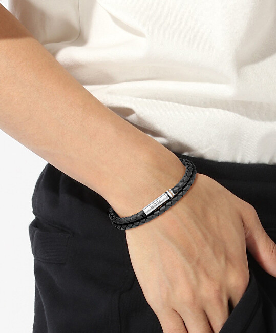 Hugo Boss Elegantní kožený dvojitý náramek 1580489