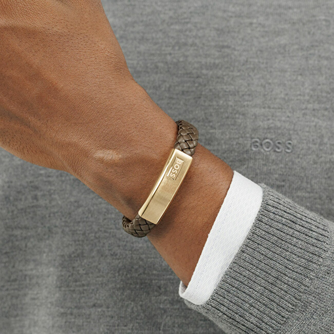 Hugo Boss Fashion pánský kožený náramek Lander 1580746M