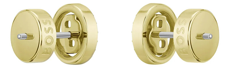 Hugo Boss Luxusní pozlacené náušnice Double B 1580826