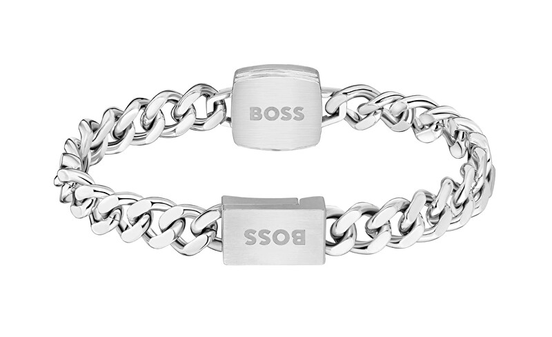 Hugo Boss Módní ocelový náramek s onyxem Odell 1580650