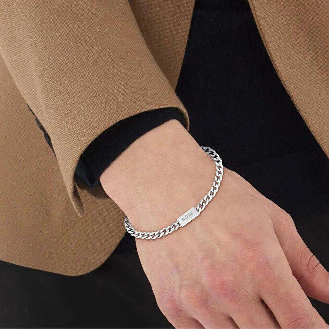 Hugo Boss Nadčasový pozlacený náramek Chain for Him 1580556