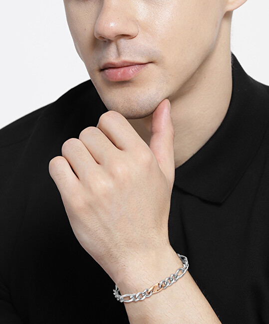 Hugo Boss Ocelový bicolor náramek pro muže Rian 1580613