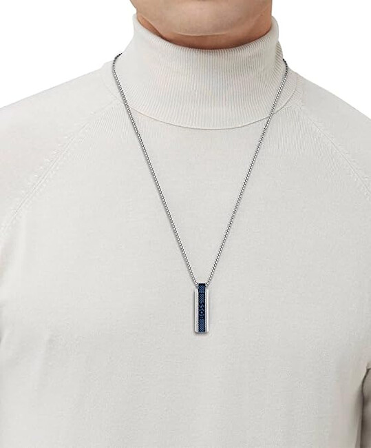 Hugo Boss Ocelový náhrdelník s přívěskem pro muže Sakis 1580370