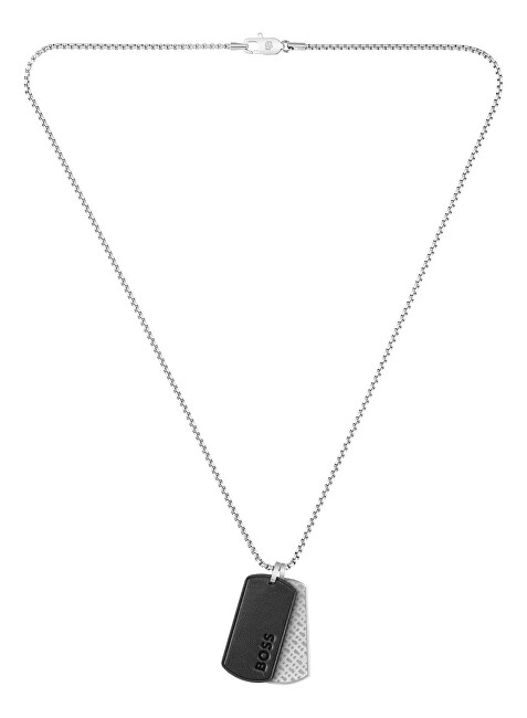 Hugo Boss Ocelový náhrdelník Vojenské známky Devon 1580760