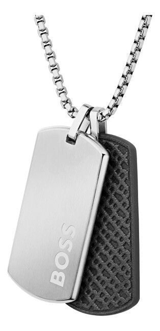 Hugo Boss Ocelový náhrdelník Vojenské známky Devon 1580760