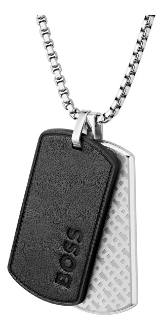 Hugo Boss Ocelový náhrdelník Vojenské známky Devon 1580760