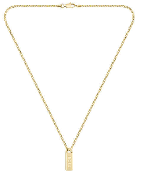 Hugo Boss Pozlacený pánský náhrdelník Kassy Emblem 1580678