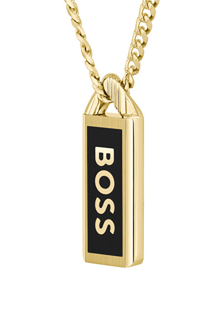 Hugo Boss Pozlacený pánský náhrdelník Kassy Emblem 1580678