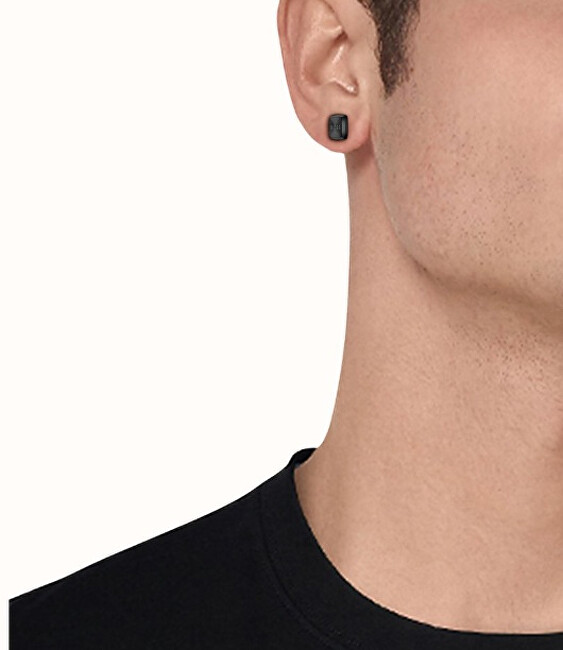 Hugo Boss Stylové černé náušnice Yann 1580474