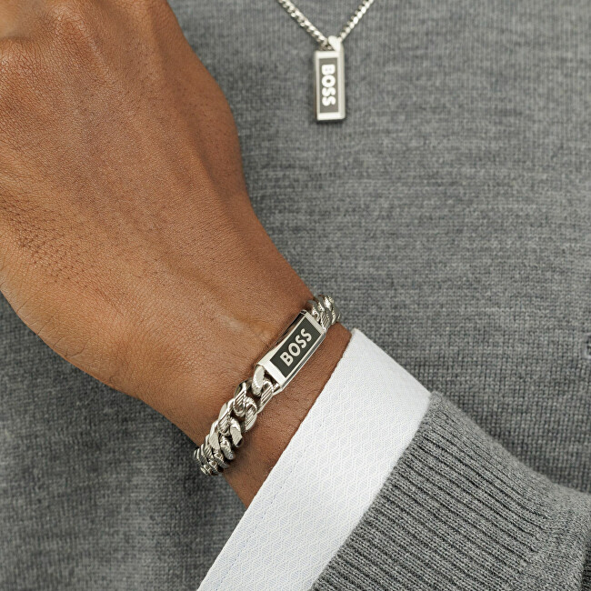 Hugo Boss Pánský ocelový náramek Kassy Emblem 1580679