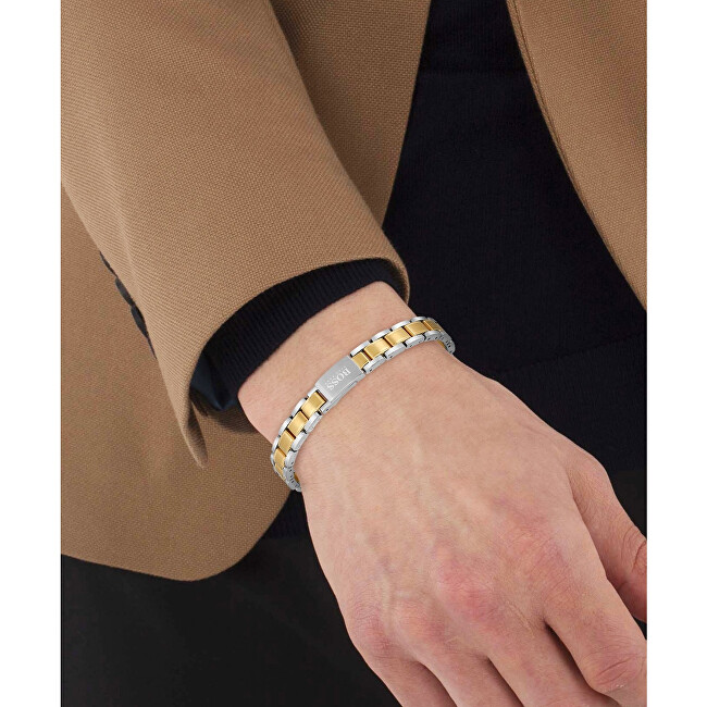 Hugo Boss Stylový bicolor náramek pro muže Metal Links Essentials 1580195