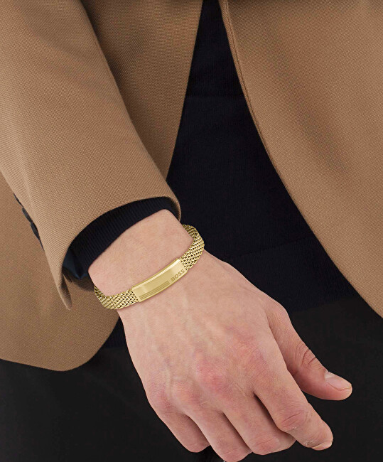 Hugo Boss Stylový pozlacený náramek Mesh 1580610