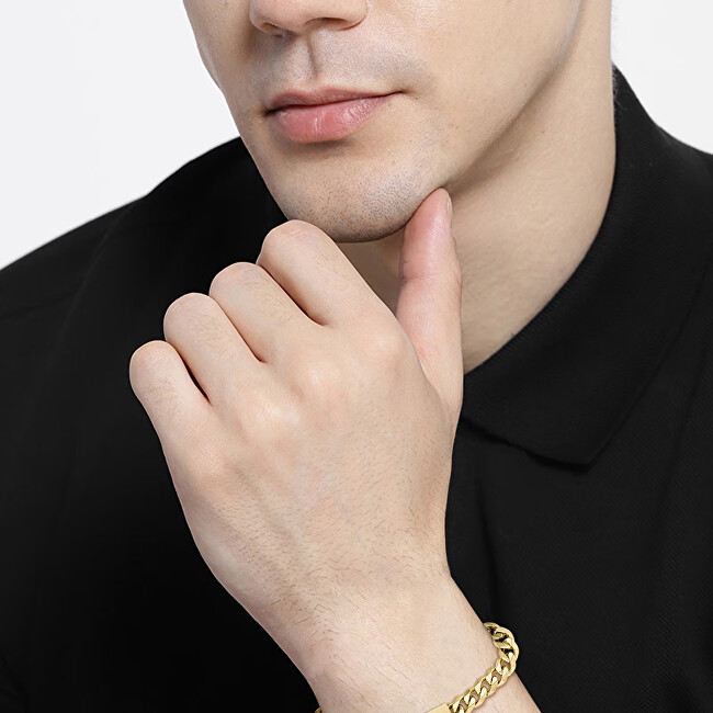 Hugo Boss Stylový pozlacený náramek pro muže Chain Link 1580403