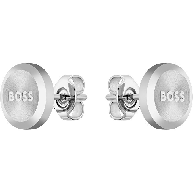 Hugo Boss Minimalistické ocelové náušnice Yann 1580477