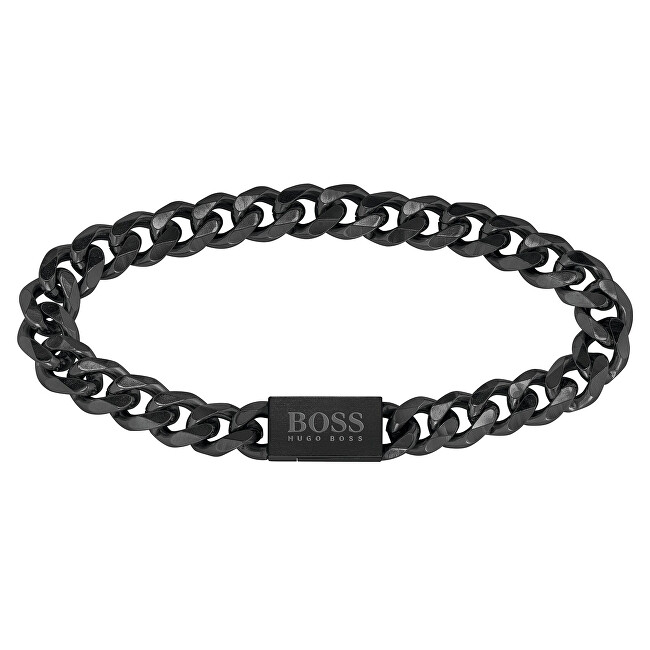 Hugo Boss Moderní černý náramek z oceli Chain Link 1580145