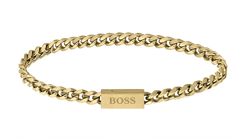 Hugo Boss Nadčasový pozlacený náramek Chain for Him 1580172
