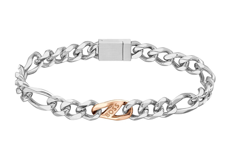 Hugo Boss Ocelový bicolor náramek pro muže Rian 1580613