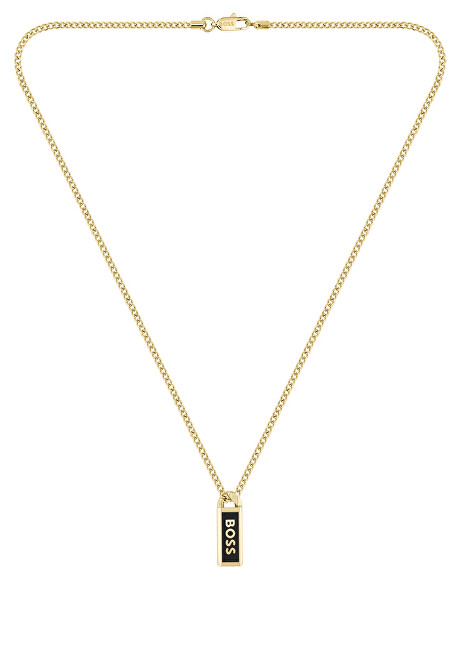 Hugo Boss Pozlacený pánský náhrdelník Kassy Emblem 1580678