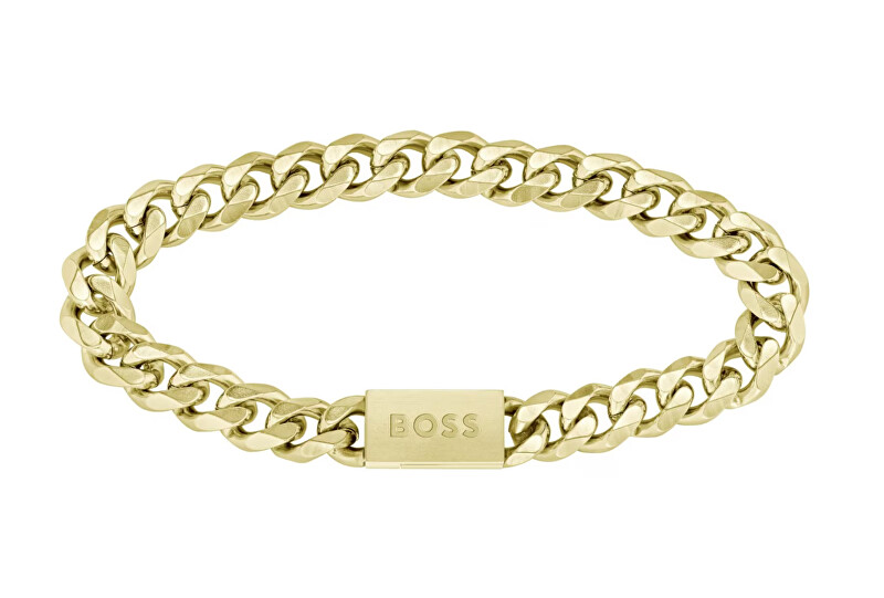 Hugo Boss Stylový pozlacený náramek pro muže Chain Link 1580403