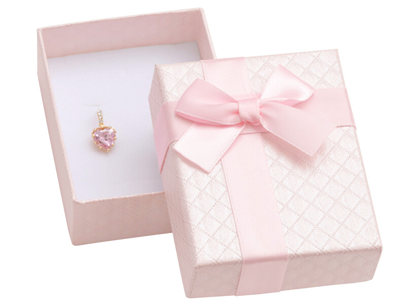 JK Box Růžová dárková krabička na šperky AT-6/A5