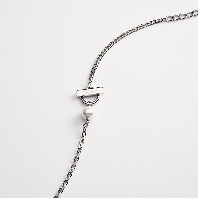 Karl Lagerfeld Ocelový náramek pro ženy Pearl KLAYR07