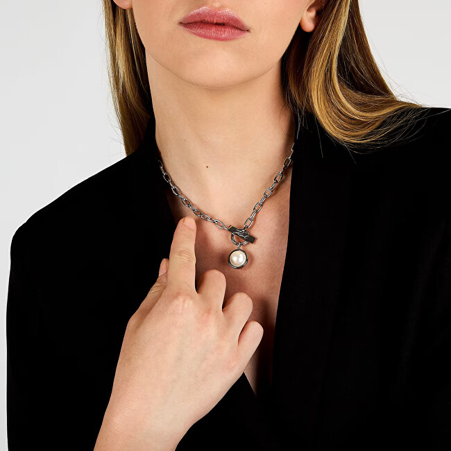 Karl Lagerfeld Stylový ocelový náhrdelník pro ženy Pearl KLAYR04