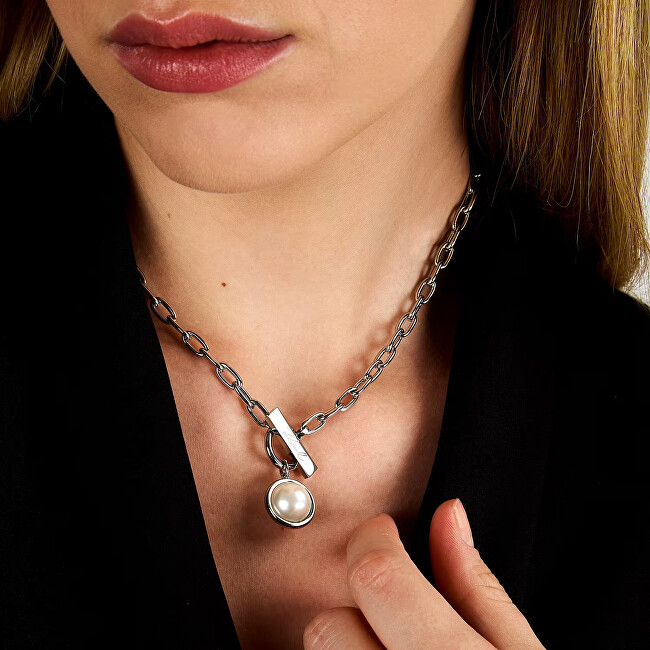 Karl Lagerfeld Stylový ocelový náhrdelník pro ženy Pearl KLAYR04
