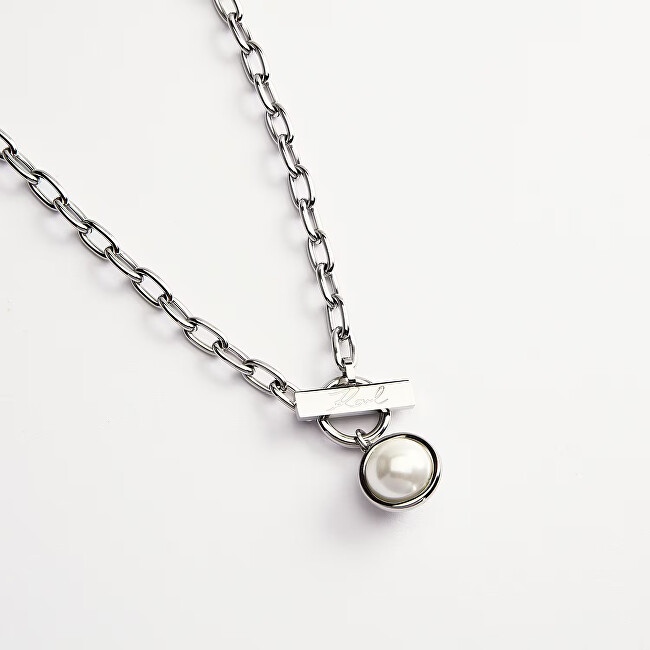 Karl Lagerfeld Stylový ocelový náhrdelník pro ženy Pearl KLAYR04