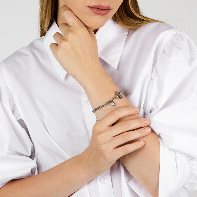 Karl Lagerfeld Stylový ocelový náramek pro ženy Pearl KLAYR06